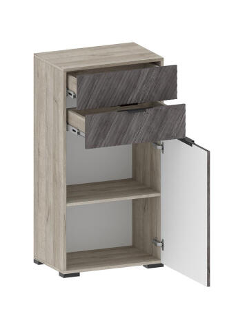 Тумба САНТАН Шаде ТБ-3412 Дуб серый/Черный ясень