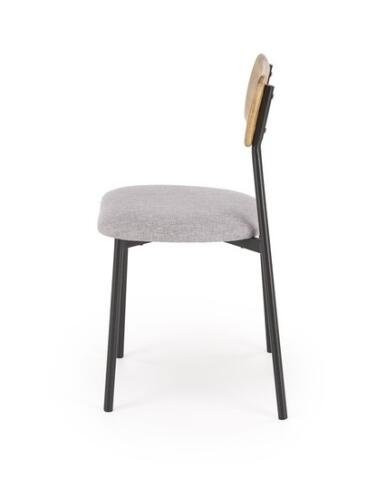 Комплект HALMAR NANDO (стол+ 2 стула) натуральный/черный/серый