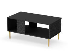 Стол журнальный HALMAR BULLET LAW-1 черный/золотой