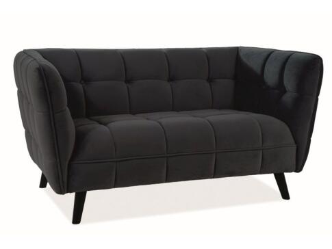 Диван SIGNAL CASTELLO 2 Velvet Bluvel 19 черный/венге