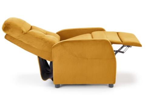 Кресло HALMAR FELIPE 2 раскладное, горчичный/венге