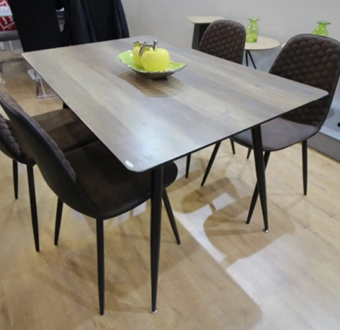 Стол обеденный SIGNAL REMUS орех/черный 120/80