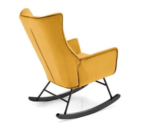 Кресло-качалка HALMAR BAZALTO горчичный