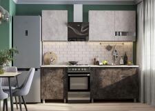 Кухонный гарнитур SV-МЕБЕЛЬ "Розалия" без столешницы (1,7 м) Цемент светлый/Цемент тёмный