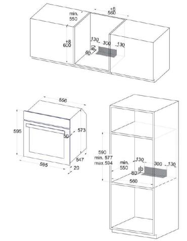 Духовой шкаф электрический ZORG TECHNOLOGY MBE608 black