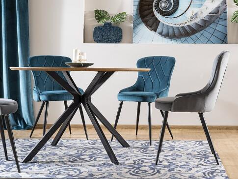 Стол обеденный SIGNAL ASTER дуб/черный 120