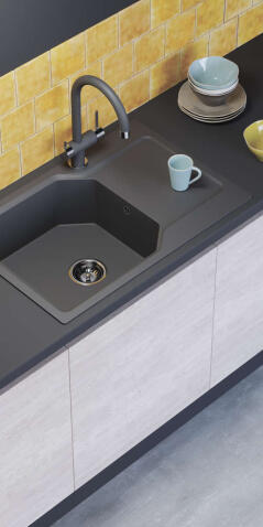 Кухонная мойка Omoikiri Yonaka 78-LB-BL Artgranit/черный