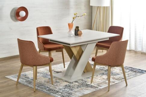 Стол обеденный HALMAR XARELTO кашемир/дуб кремона 130-175/85