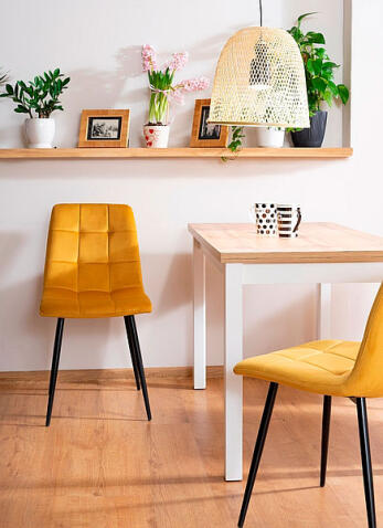 Стол обеденный SIGNAL ADAM дуб ланселот/белый мат 120/68