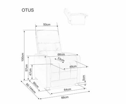 Кресло SIGNAL OTUS Velvet Bluvel 19 раскладное, черный