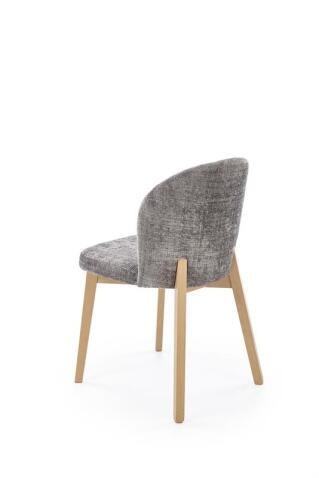 Стул HALMAR BASSO серый/дуб натуральный