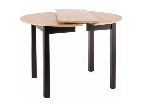 Стол обеденный SIGNAL DANTE дуб артизан/черный мат 102-144/102