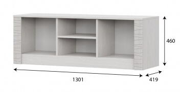Тумба для ТВ SV-МЕБЕЛЬ (МС Гамма 20 К) (1300) Серия №4 Ясень анкор светлый/Сандал светл