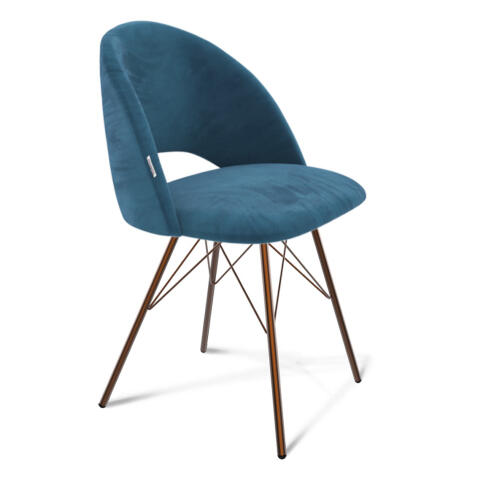 Стул Sheffilton SHT-ST34/S37 тихий океан/медный металик Стул Sheffilton SHT-ST34/S37 тихий океан/медный металик