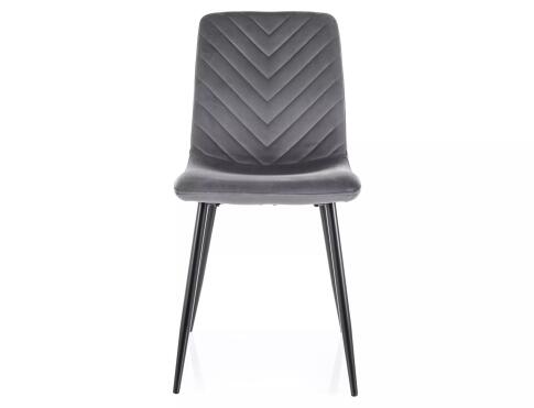 Стул SIGNAL DAREN Velvet Bluvel 14 серый/черный