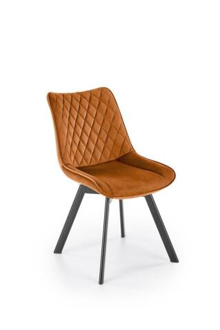 Стул HALMAR K520 корица/черный, поворотный