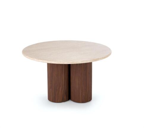 Стол журнальный HALMAR DOROTEA травертин/орех