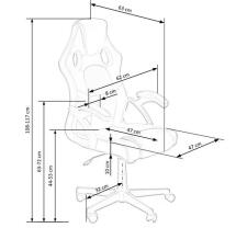 Кресло компьютерное HALMAR BERKEL черный/серый