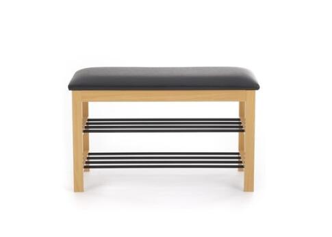 Полка для обуви HALMAR ST-11 черный/дуб натуральный, 81/31/48