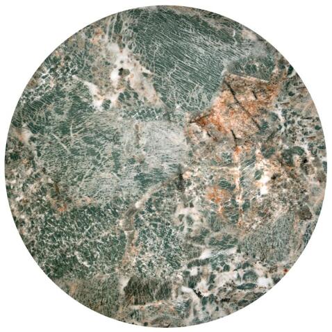 Комплект HALMAR INES (2 стола журнальных) зеленый мрамор/черный