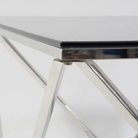 Стол журнальный SIGNAL SILVER A дымчатый/хром, 80/80/45