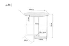 Стол обеденный SIGNAL ALTO II дуб/черный 80