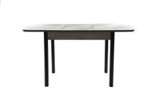 Стол ВВР Раздвижной пластиковый Лавант/бетон серый/черный прямой 110-150/70