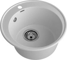 Кухонная мойка GRANFEST QUARZ Z-08 серый + сифон