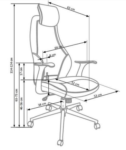 Кресло компьютерное HALMAR TORINO черный/черный