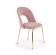 Стул HALMAR K385 светло-розовый/золотой