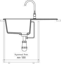 Кухонная мойка GRANFEST QUADRO Q-780L графит Кухонная мойка GRANFEST QUADRO Q-780L графит