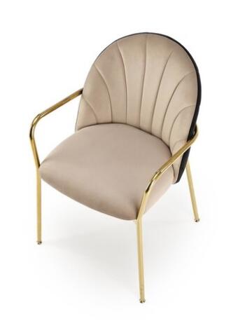 Стул HALMAR K500 бежевый/черный