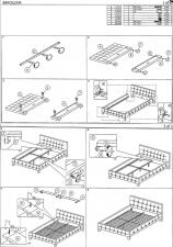 Кровать SIGNAL BARCELONA tap. 23 серый/дуб, 160/200