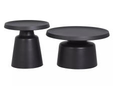 Комплект SIGNAL RODOS (2 стола журнальных) черный/черный 70/39, 50/48
