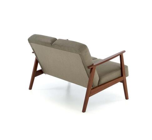 Диван HALMAR MILANO 2S tap. Castel 39 оливковый/орех