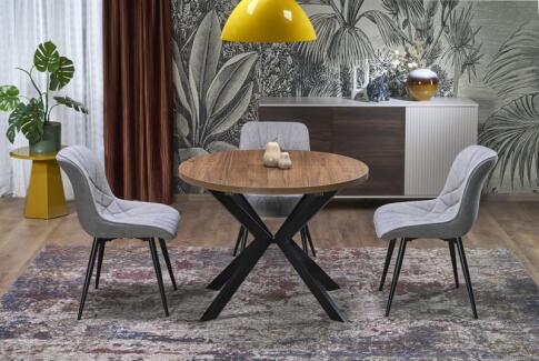 Стол обеденный HALMAR PERONI орех/черный 100-250/100