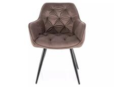 Стул SIGNAL CHERRY Velvet Bluvel 38 капучино/черный