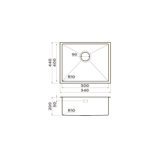 Кухонная мойка из нержавейки Omoikiri Taki 54-U/IF-IN Microdecor нерж.сталь/нержавеющая сталь