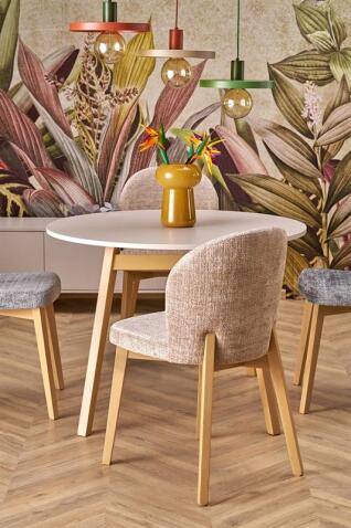 Стол обеденный HALMAR RUBEN кашемир/натуральный 102-142/102