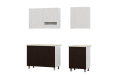 Кухонный гарнитур SV-МЕБЕЛЬ "Розалия" Серия2 (1,7 м) Ясень Анкор св/Дуб Венге/столешницаСемолина беж