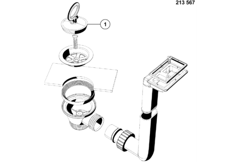 Отводная арматура 1,5" FLEX, FLEX mini BLANCO Отводная арматура 1,5" FLEX, FLEX mini BLANCO