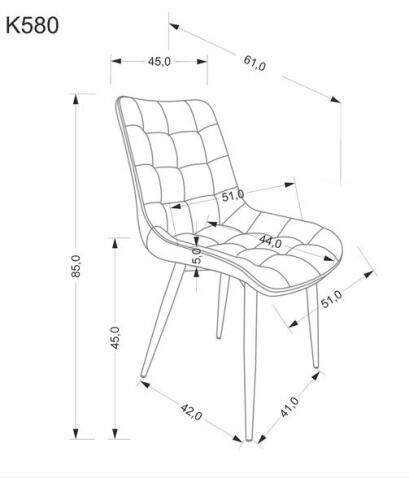 Стул HALMAR K580 серый/черный