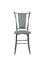 Стул ВВР Марсель серый/хром, экокожа