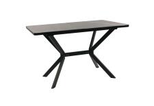 Стол ВВР Миллер Мрамор черный 3/черный №7, стекло 120-160/80