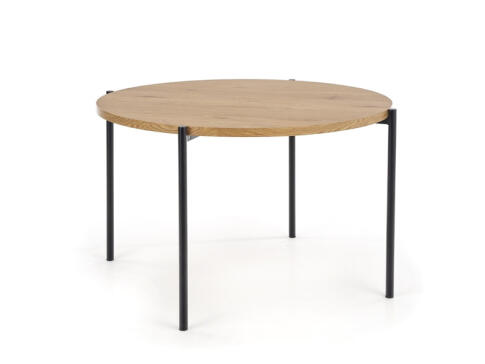 Стол обеденный HALMAR MORGAN дуб золотой/черный 120