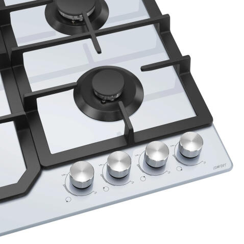 Варочная панель газовая MEFERI MGH604WH GLASS COMFORT