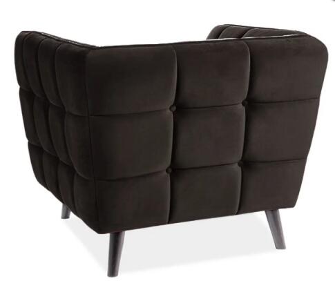 Кресло SIGNAL CASTELLO 1 Velvet Bluvel 19 черный/венге