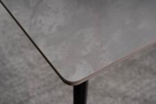 Стол обеденный SIGNAL IVY серый/черный 140/80