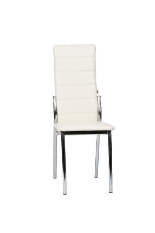 Стул ВВР Прага ваниль/хром, экокожа