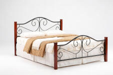 Кровать HALMAR VIOLETTA античная черешня/черный, 160/200